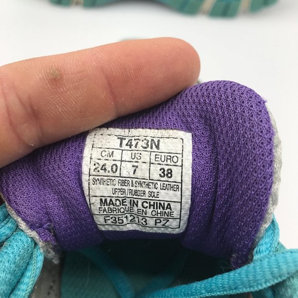 Asics Gel Excite 2 Womens Size 7 Gray Purple Teal - Picture 7 of 8